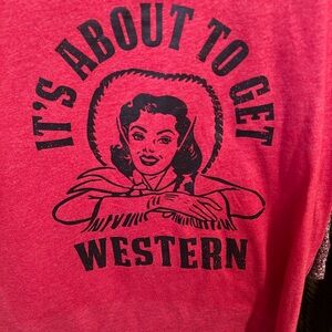 Women's Red Graphic Tee